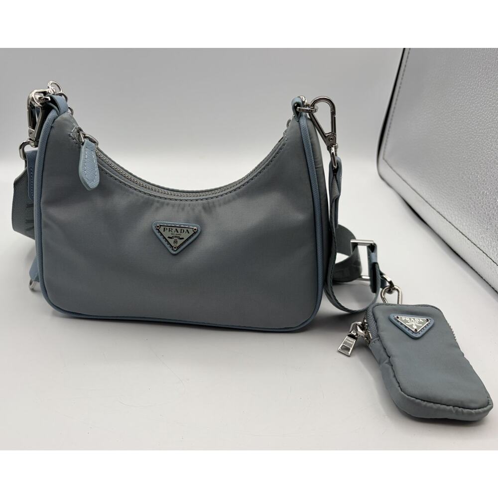 Prada Blue Nylon Re Edition 2005 Crossbody Bag Purse